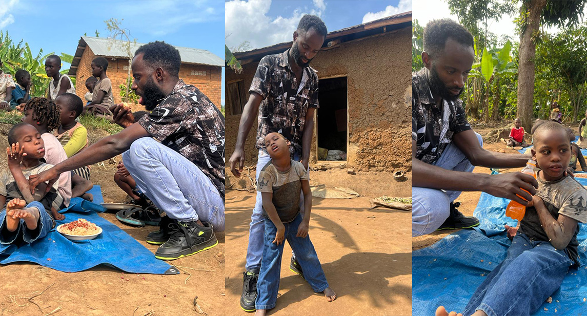 Leonard at home in Nabigasa, Kyotera